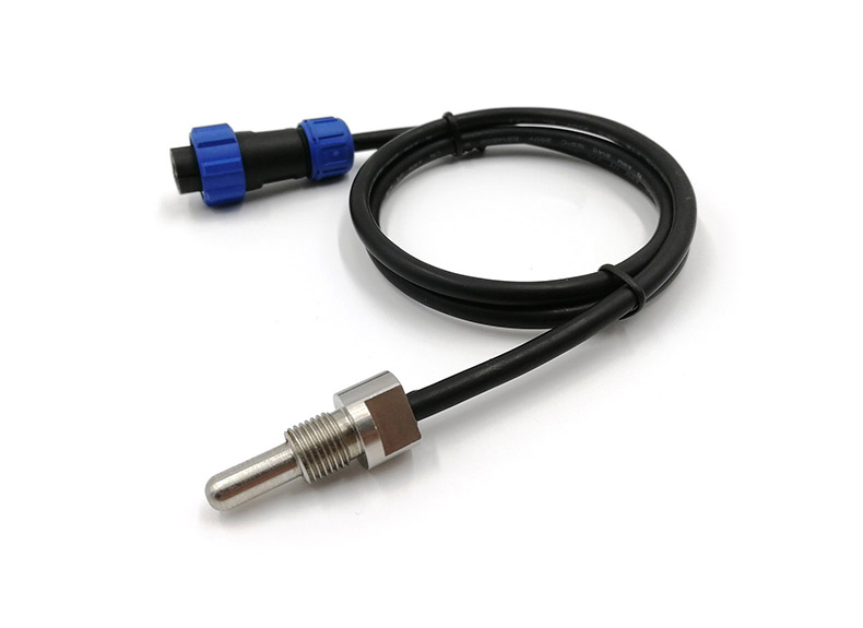 حساس حرارة رقمي DS18B20 OD6×50mm — مقاوم للماء, للاستخدام الصناعي, موصل GX12