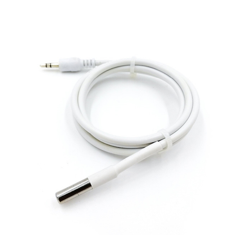حساس حرارة بمقاومة حرارية NTC 10kΩ — غلاف SS304, موصل جاك 3.5mm