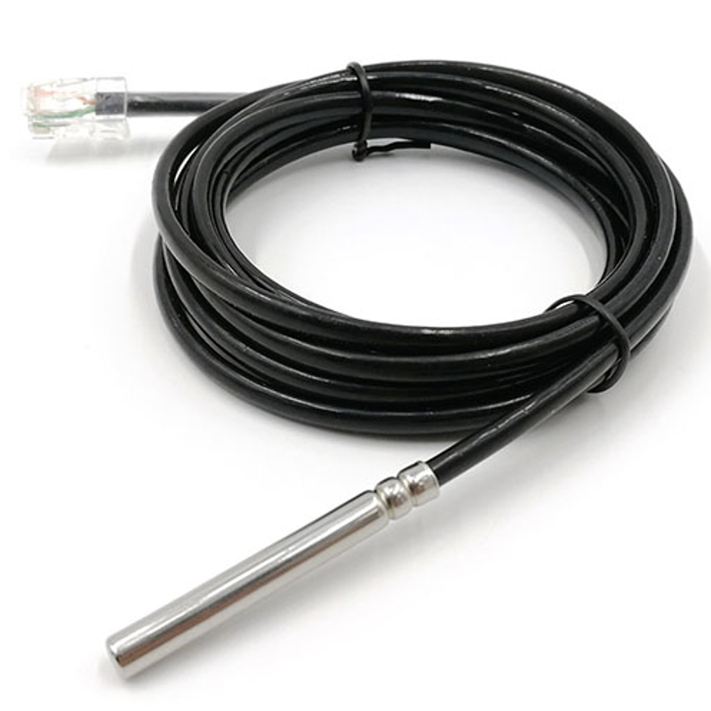 حساس حرارة رقمي DS18B20 — واجهة 1-Wire, مقاوم للماء, موصل RJ45