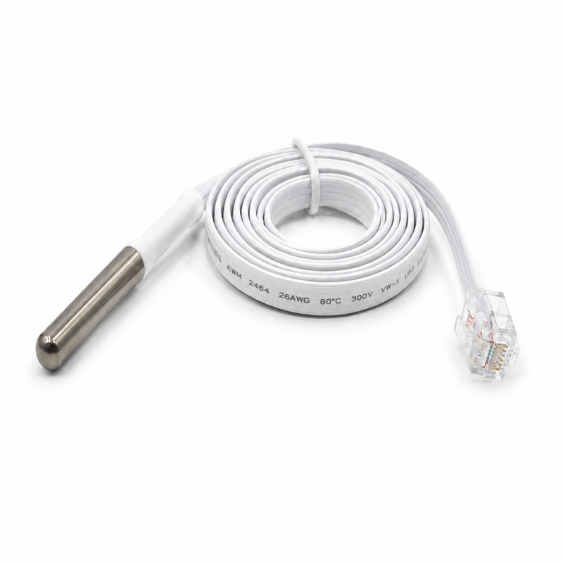 حساس حرارة رقمي DS18B20 — موصل RJ45, للوجستيات سلسلة التبريد